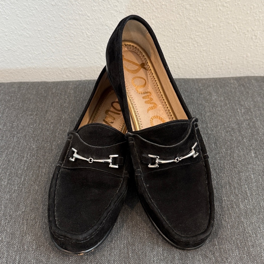 Sam Edelman TALIA Black Suede Loafers